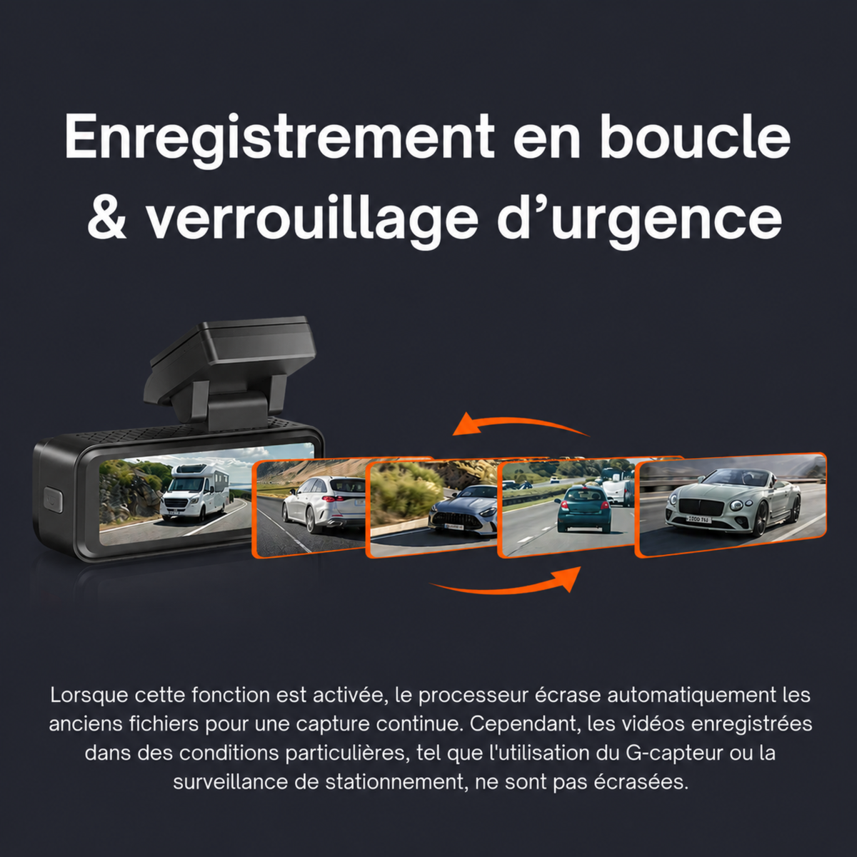 Dashcam 4k UHD pour voiture, Caméra Avant/Arrière - GPS, Wifi, Surveillance de stationnement 24h/24, Vision Nocturne, Grand Angle 170° - XP900