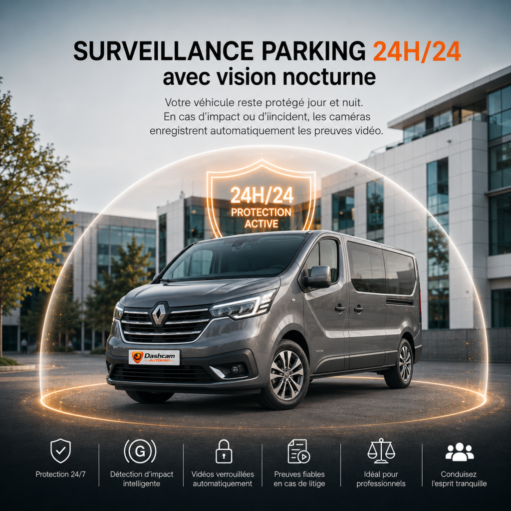 Dashcam rétroviseur tactile 4K, Caméra Avant/Arrière - Carplay, Surveillance de stationnement 24h/24, Vision Nocturne