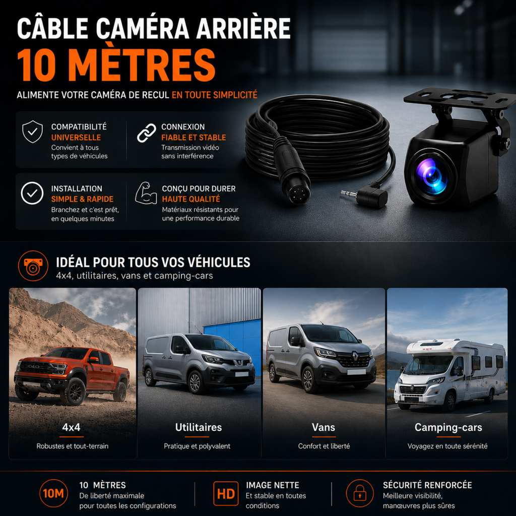 Dashcam rétroviseur tactile 4K, Caméra Avant/Arrière - Carplay, Surveillance de stationnement 24h/24, Vision Nocturne